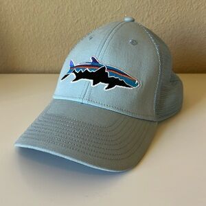 Patagonia Fitz Roy trout mesh trucker hat - Sky Blue - OSFM